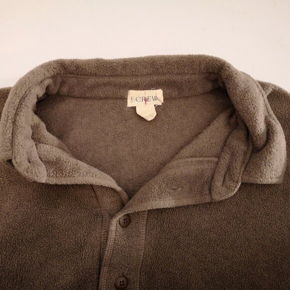 J. Crew Men's Size XL Brown Fleece Straight Fit Pullover - Picture 5 of 8